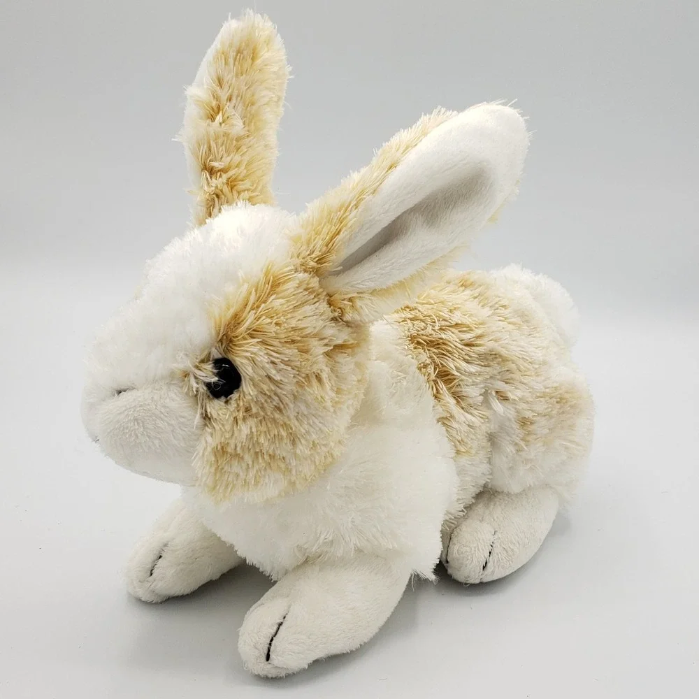 Small Tan and‎ White Bunny Rabbit Plush